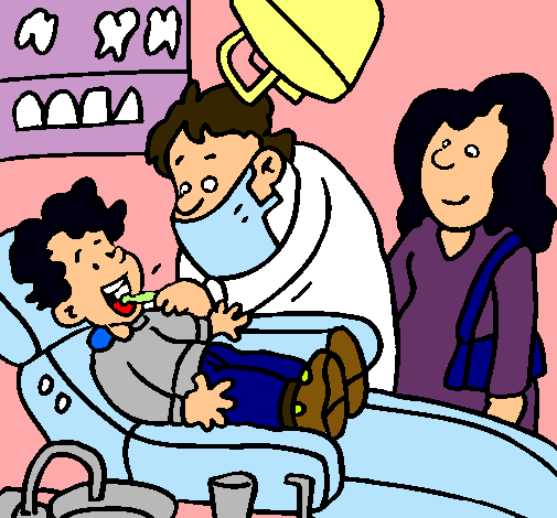 Niño en el dentista