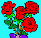 Dibujo Ramo de rosas pintado por aleja_99