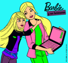 Dibujo El nuevo portátil de Barbie pintado por isa123