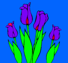 Dibujo Tulipanes pintado por GABIIIIIIIII
