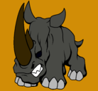 Dibujo Rinoceronte II pintado por iker5