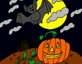 Dibujo Paisaje de Halloween pintado por rytwey5r4ea4