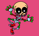 Dibujo Esqueleto contento 2 pintado por rosaritooooo