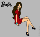 Dibujo Barbie sentada pintado por dona