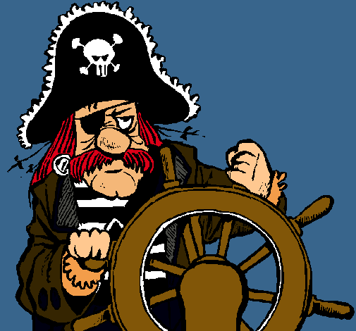 Dibujo Capitán pirata pintado por rembrandt
