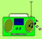 Dibujo Radio cassette 2 pintado por axfgwstexy56