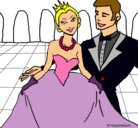 Dibujo Princesa y príncipe en el baile pintado por prinsesas838