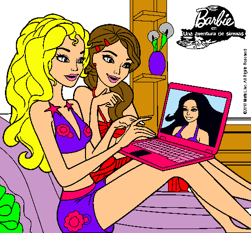 Barbie chateando