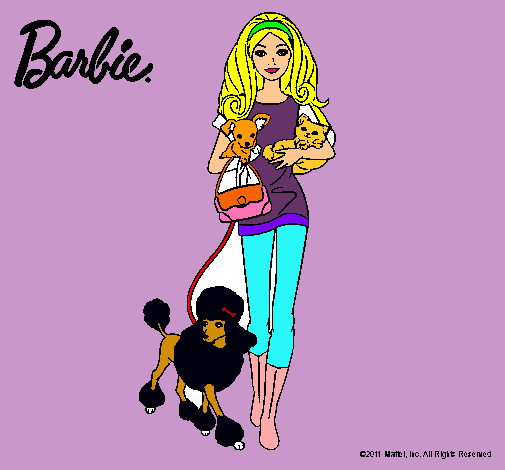 Barbie con sus mascotas