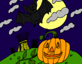 Dibujo Paisaje de Halloween pintado por alematu1