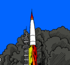 Dibujo Lanzamiento cohete pintado por cucheman