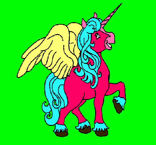 Unicornio con alas