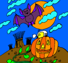 Dibujo Paisaje de Halloween pintado por oscar2001