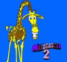 Dibujo Madagascar 2 Melman pintado por raed