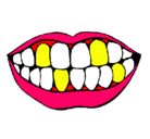 Dibujo Boca y dientes pintado por Maril