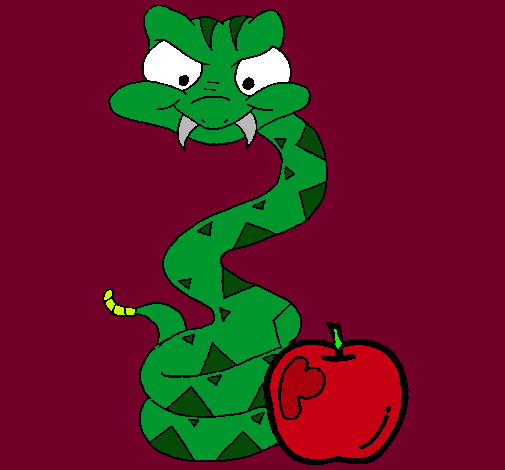 Serpiente y manzana