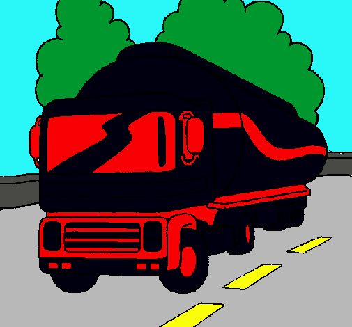 Dibujo Camión cisterna pintado por 2284