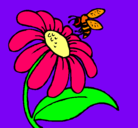 Dibujo Margarita con abeja pintado por Desita