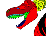 Dibujo Esqueleto tiranosaurio rex pintado por LEAAAAAAAAAA