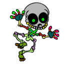 Dibujo Esqueleto contento 2 pintado por ddiegoade