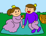 Dibujo Príncipes de picnic pintado por irenj