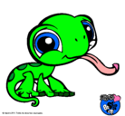 Dibujo Lagarto Littlest Pet Shop pintado por camilita123