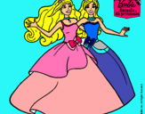 Dibujo Barbie y su amiga súper felices pintado por nenax