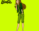 Dibujo Barbie con look casual pintado por barmartan