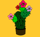 Dibujo Flores de cactus pintado por alann
