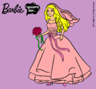 Dibujo Barbie vestida de novia pintado por sara7