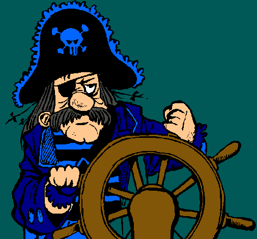 Dibujo Capitán pirata pintado por manusanmi