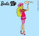 Dibujo Barbie cocinera pintado por sela