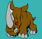 Dibujo Rinoceronte II pintado por vidal