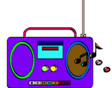 Dibujo Radio cassette 2 pintado por dulsenacha