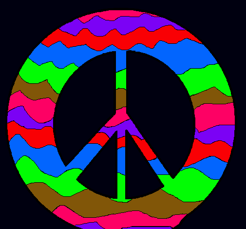 Dibujo Símbolo de la paz pintado por 37124
