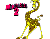 Dibujo Madagascar 2 Melman pintado por tania2