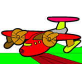 Dibujo Avión con aspas pintado por agussss