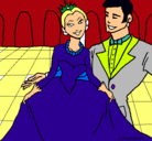 Dibujo Princesa y príncipe en el baile pintado por sdiad