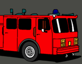 Dibujo Camión de bomberos pintado por huin
