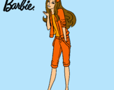 Dibujo Barbie con look casual pintado por avat