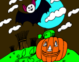 Dibujo Paisaje de Halloween pintado por jfgu8eh