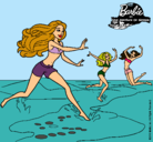 Dibujo Barbie de regreso a la playa pintado por Chicasss