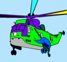 Dibujo Helicóptero al rescate pintado por wibis