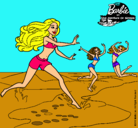 Dibujo Barbie de regreso a la playa pintado por chins
