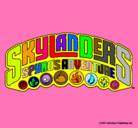 Dibujo Skylanders pintado por letras