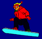 Dibujo Snowboard pintado por iancito