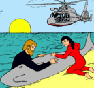 Dibujo Rescate ballena pintado por anais001