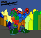 Dibujo Imaginext 4 pintado por sergio06