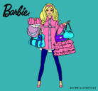 Dibujo Barbie de compras pintado por BOLSAS