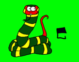 Dibujo Serpiente pintado por virgoz